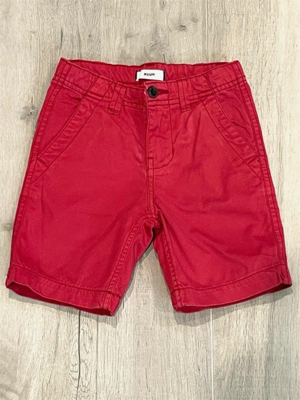 Ruum Kids Boys Red Shorts Size 5Y 100% Cotton